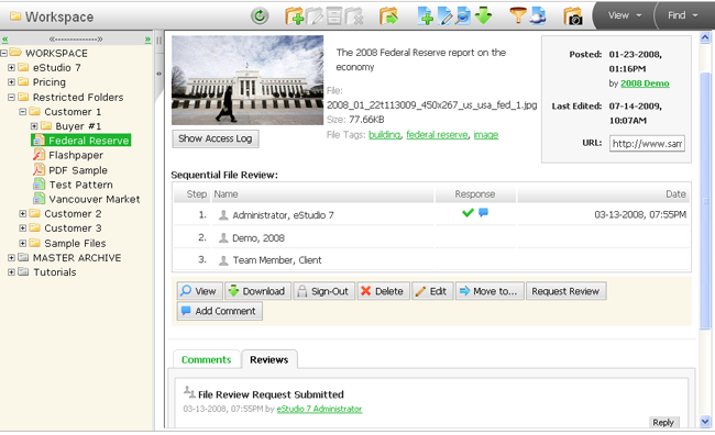 Document Management Software Screen Shot